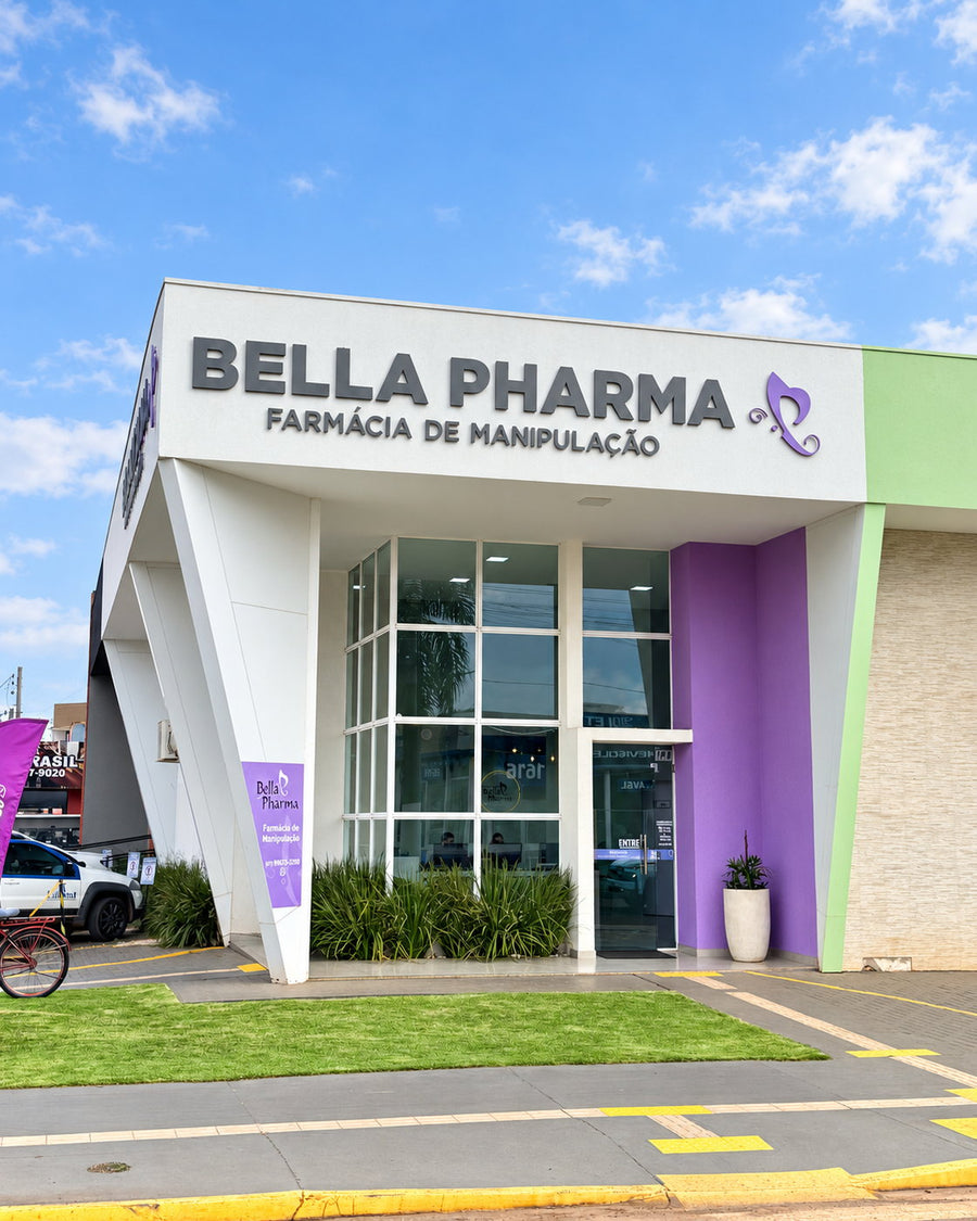 Fachada da Bella Pharma em Chapadão do Sul